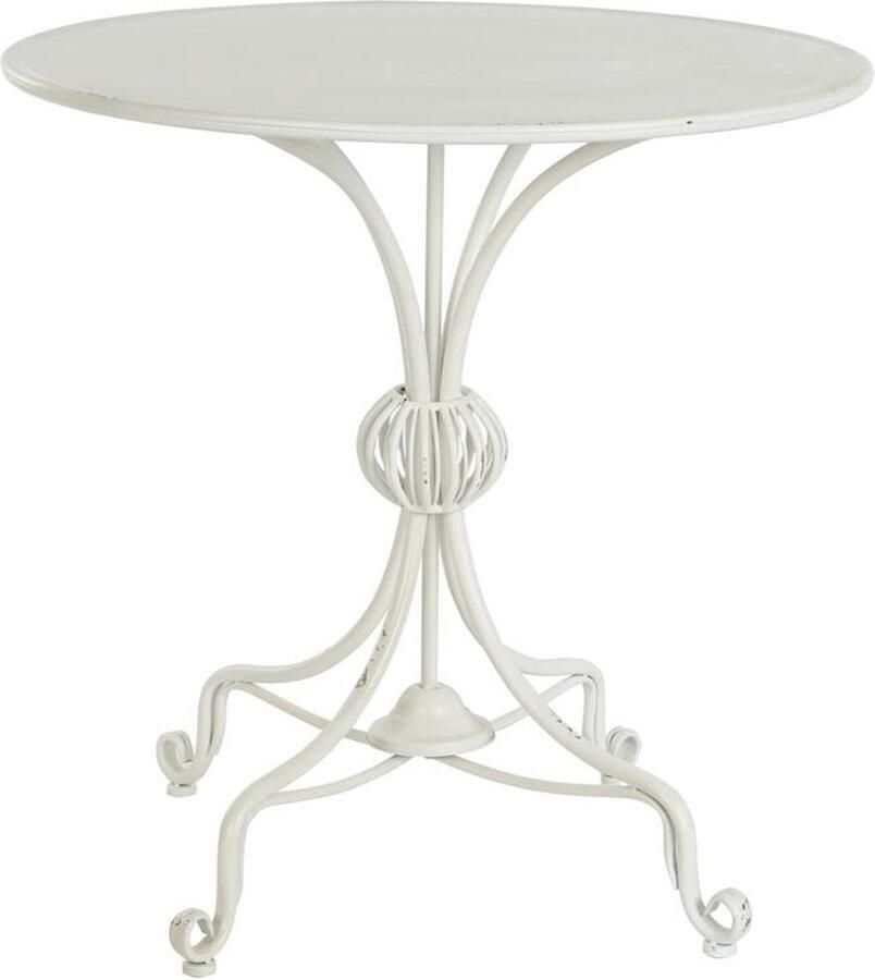 DKD Home Decor Bijzettafel 81 x 81 x 81 5 cm Metaal Wit