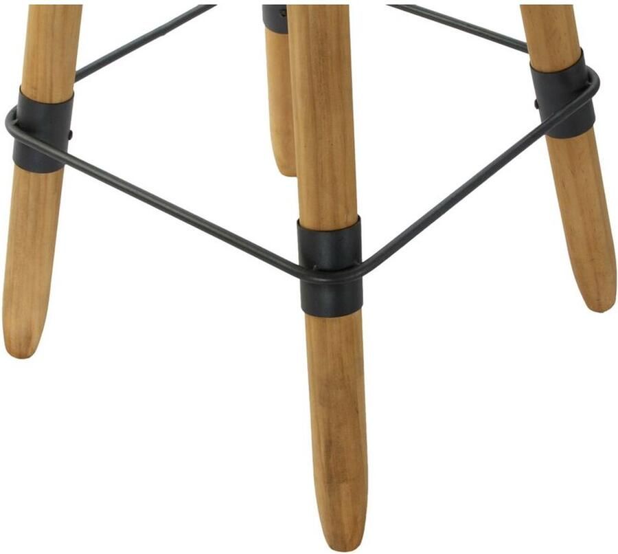 DKD Home Decor Bijzettafel 8424001831456 60 x 60 x 105 cm Natuurlijk Zwart Metaal Hout