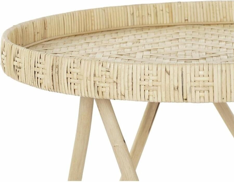 DKD Home Decor Bijzettafel Bruin Bamboe 60 x 60 x 52 cm