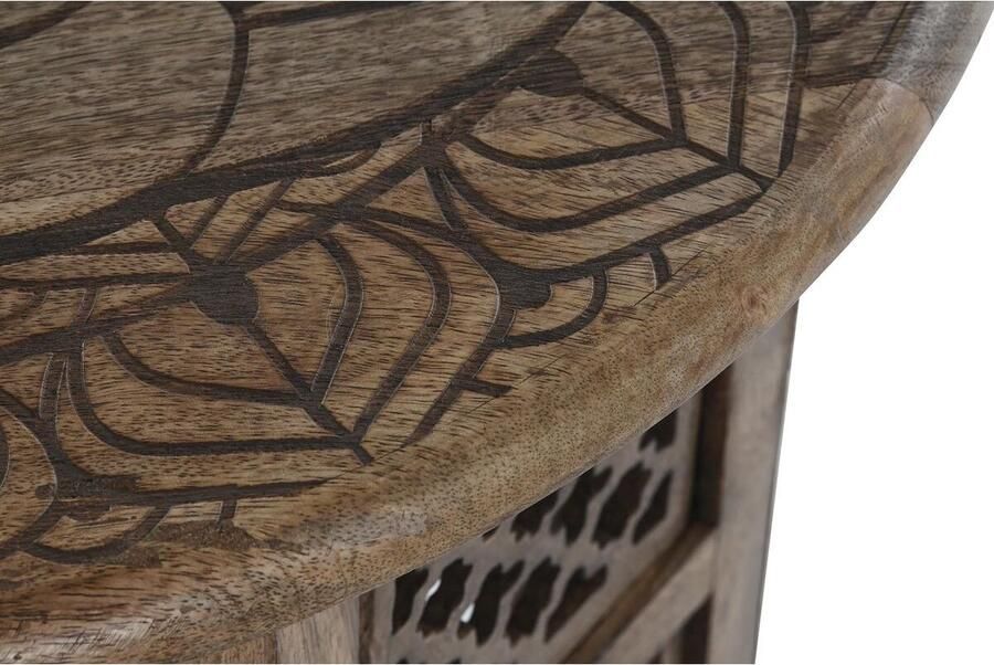 DKD Home Decor Bijzettafel Bruin Mangohout (54 x 54 x 53 cm)