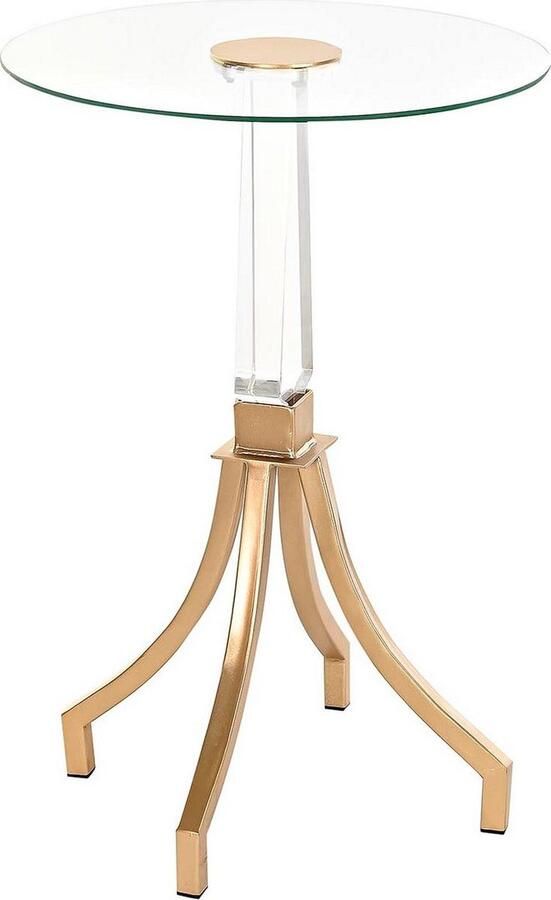 DKD Home Decor Bijzettafel Gouden Metaal Acryl (42 x 42 x 60 cm)