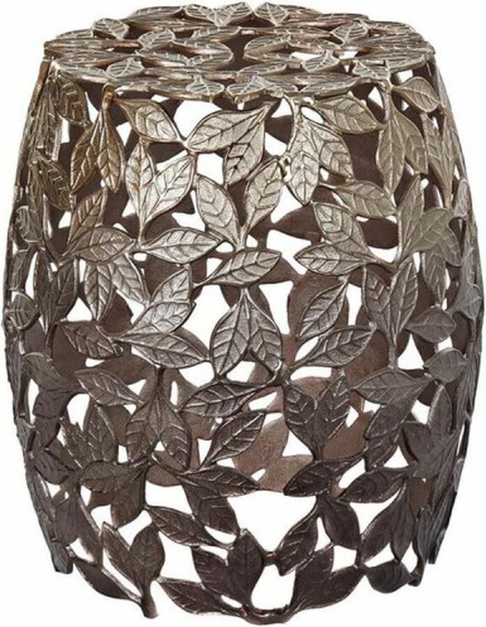 DKD Home Decor Bijzettafel Koper Aluminium Blad van een plant (40 x 40 x 45 cm)