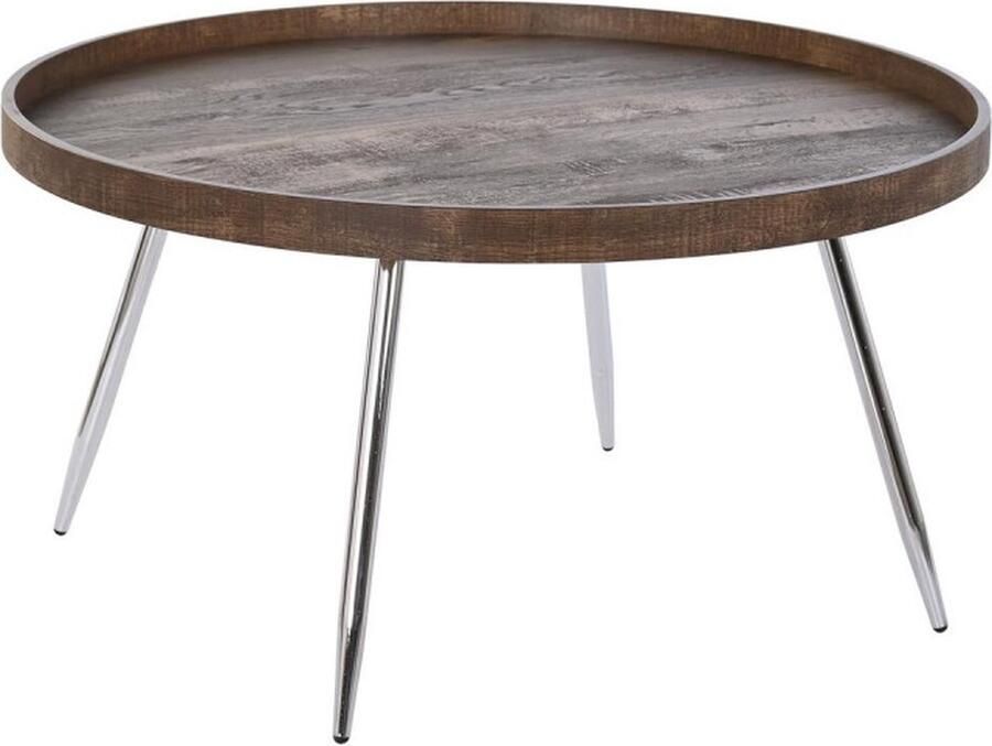 DKD Home Decor Bijzettafel MDF Staal (78 x 78 x 41 5 cm)