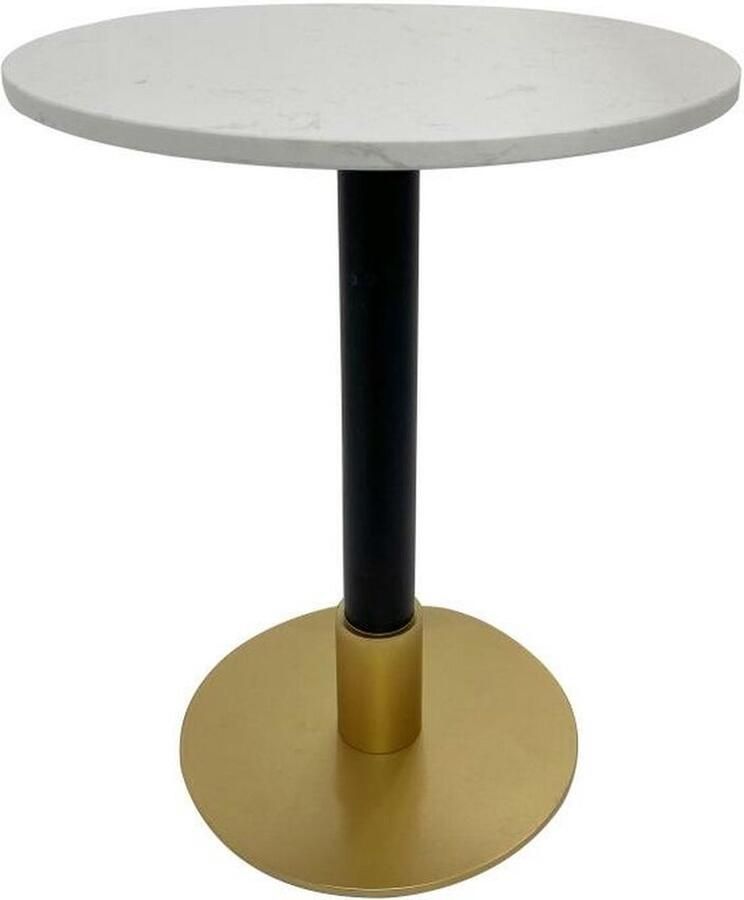 DKD Home Decor Bijzettafel Metaal Wit Marmer 50 x 50 x 61 cm