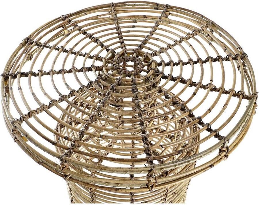 DKD Home Decor Bijzettafel Natuurlijk Rotan (48 x 48 x 45 cm)