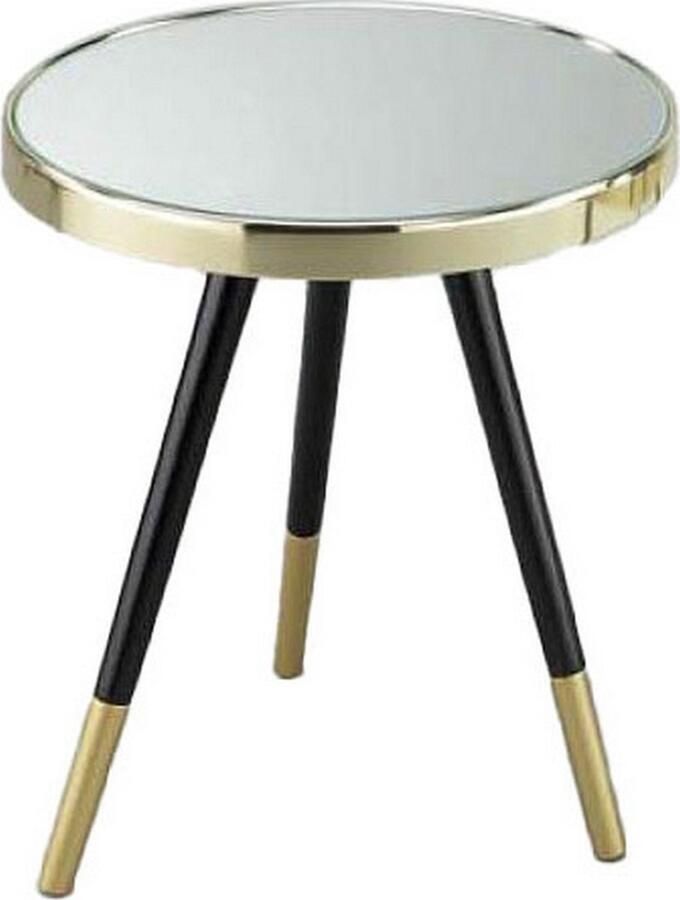 DKD Home Decor Bijzettafel Spiegel Gouden Staal (42 5 x 42 5 x 48 cm)