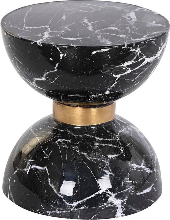 DKD Home Decor Bijzettafel Zwart Ijzer (33 x 33 x 35 cm)