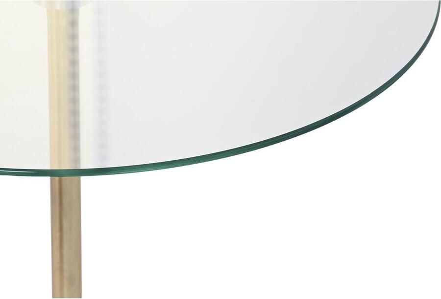 DKD Home Decor Bijzettafel Zwart Transparant Gouden Kristal Staal 45 x 45 x 50 cm