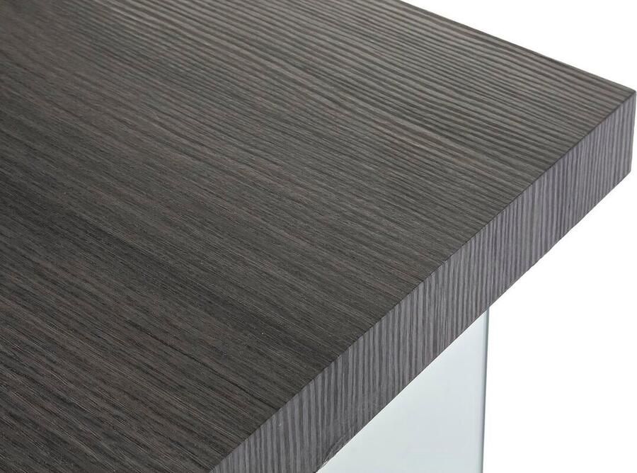 DKD Home Decor Bureau Kristal Grijs Transparant MDF Gehard glas (120 x 50 x 76 cm)