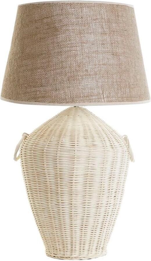 DKD Home Decor Bureaulamp Wit Bruin 50 W 220 V 42 x 42 x 70 cm