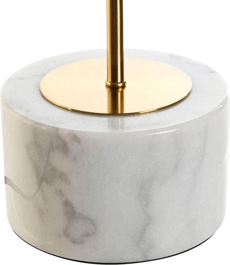 DKD Home Decor Bureaulamp 25 x 25 x 58 cm Zwart Gouden Metaal Marmer 220 V 50 W