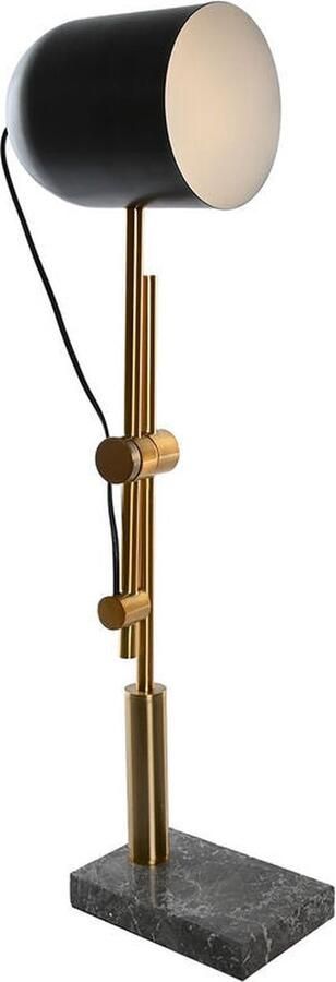 DKD Home Decor Bureaulamp Zwart Grijs Gouden Metaal 60 W 220 V 45 x 45 x 70 cm