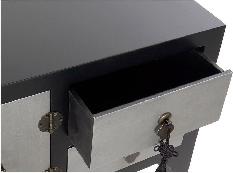 DKD Home Decor Console 8424001737291 Spar Zilverkleurig Zwart Hout MDF 63 x 26 x 83 cm