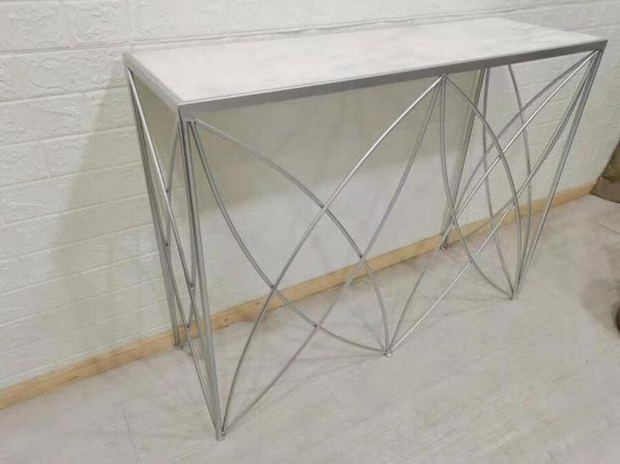 DKD Home Decor Console Gouden Metaal Marmer (100 x 33 x 78 cm)