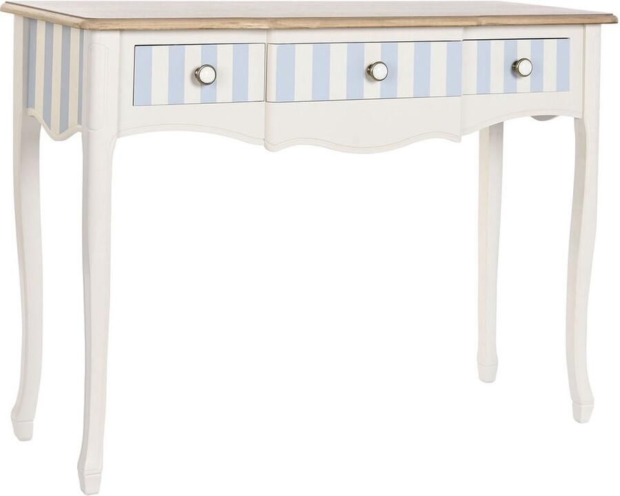 DKD Home Decor Console Keramisch Wit Hemelsblauw (110 x 40 x 79 cm)