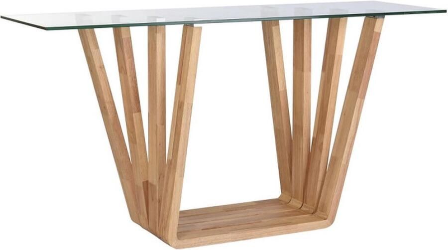 DKD Home Decor Console Kristal Bruin Transparant Walnoot (145 x 45 x 75 cm)