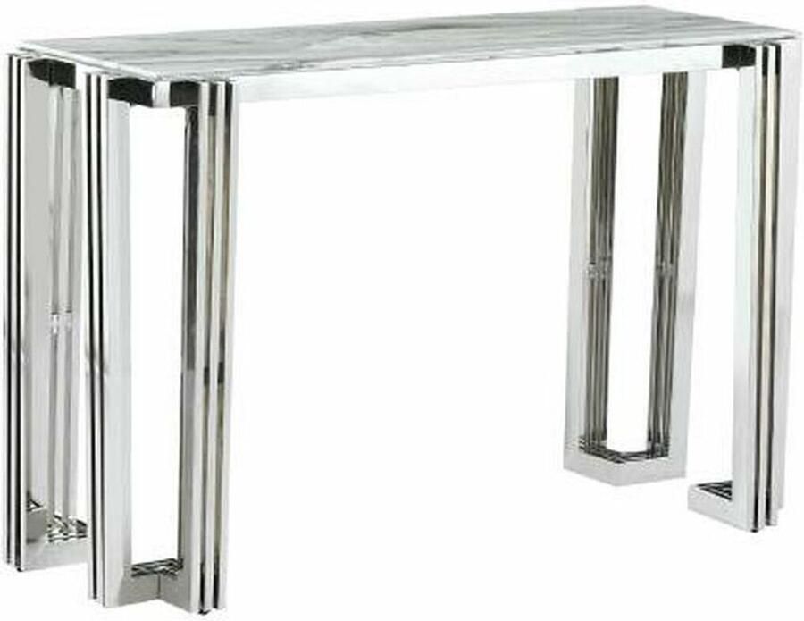 DKD Home Decor Console Kristal Zilverkleurig Staal Wit 120 x 45 x 78 cm