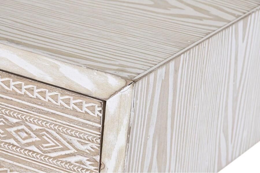 DKD Home Decor Console Spar Natuurlijk Wit 120 x 35 x 80 cm