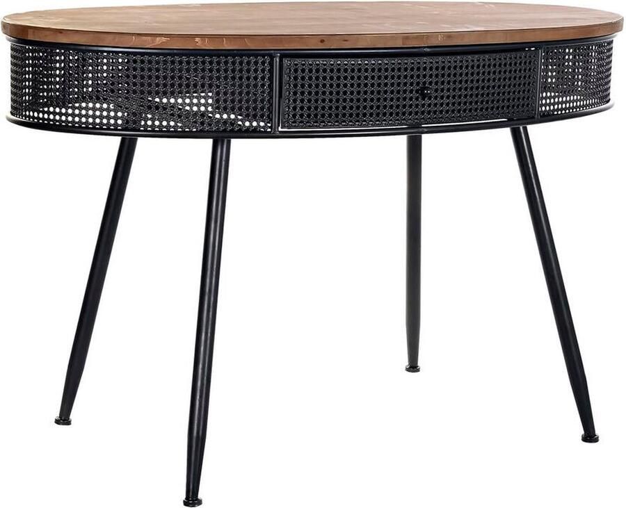 DKD Home Decor Console Spar Zwart Metaal Bruin (120 x 65 x 77 cm)