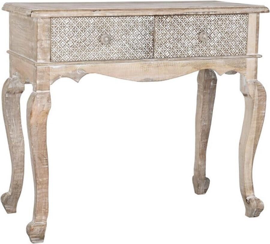 DKD Home Decor Console Wit Natuurlijk Mangohout 91 x 42 x 81 cm