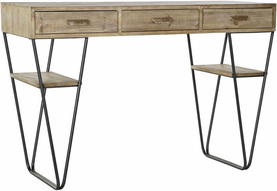 DKD Home Decor Console Zwart Metaal Spar (120 x 43 x 78 cm)