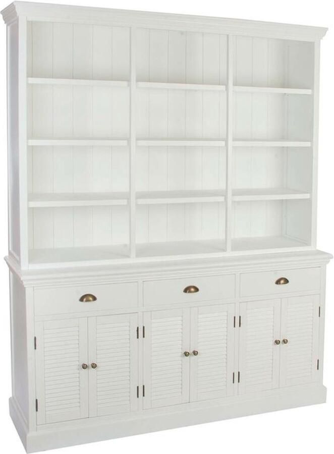 DKD Home Decor Dientafel 165 x 37 x 204 cm Spar Hout Wit