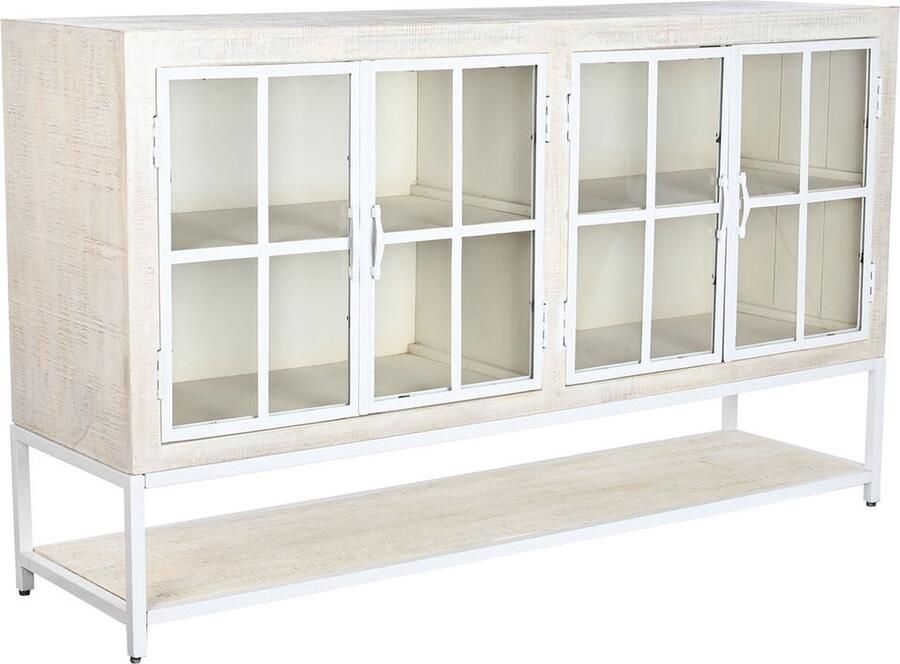 DKD Home Decor Dientafel 170 x 45 x 100 cm Metaal Wit Mangohout