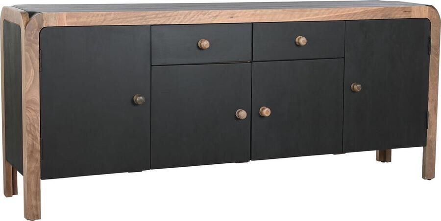 DKD Home Decor Dientafel 177 x 38 x 75 cm Natuurlijk Zwart Hout