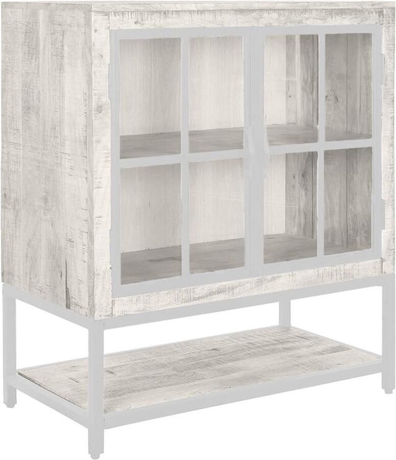 DKD Home Decor Dientafel 85 x 45 x 100 cm Metaal Wit Mangohout