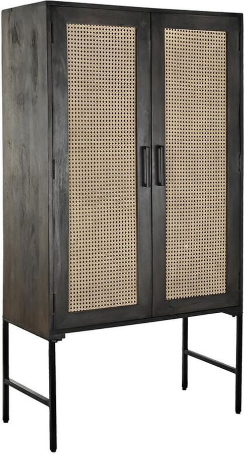 DKD Home Decor Dientafel Hout Mangohout Bruin Zwart 85 x 40 x 162 5 cm