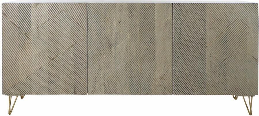 DKD Home Decor Dientafel Metaal Mangohout (160 x 45 x 75 cm)