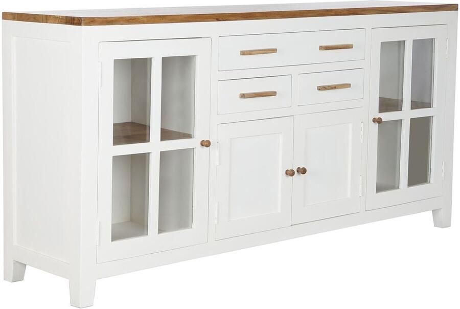 DKD Home Decor Dientafel Wit Bruin 180 x 45 x 90 cm