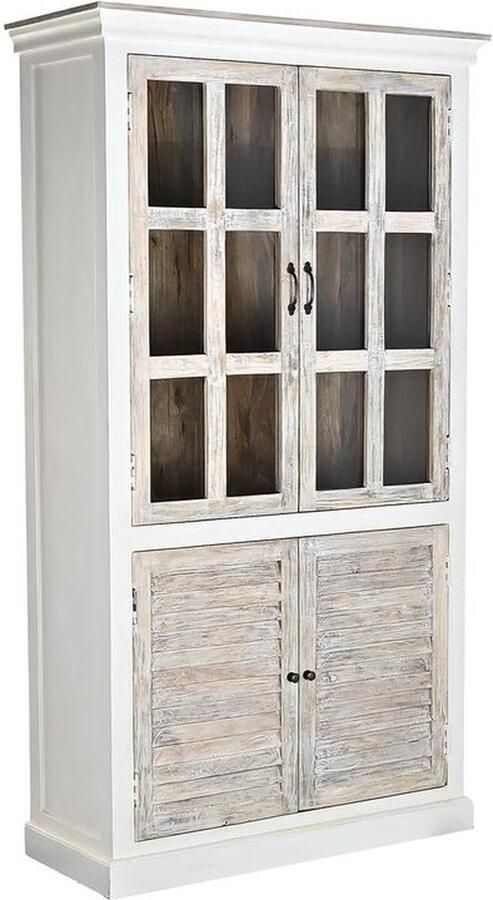 DKD Home Decor Display Standaard Kristal Aluminium Mangohout (110 x 45 x 200 cm)