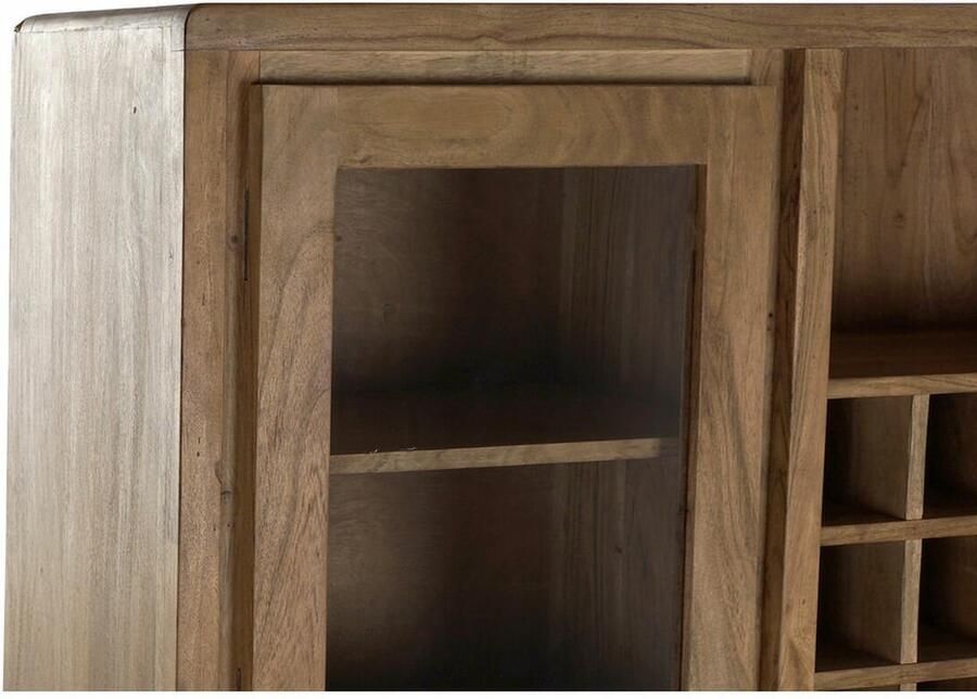 DKD Home Decor Display Standaard Kristal Bruin Rotan Acacia (160 x 41 x 153 cm)