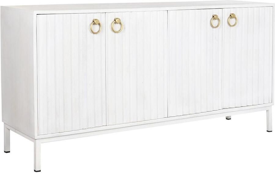 DKD Home Decor Dressoir Wit Metaal Mangohout 152 x 40 x 77 cm