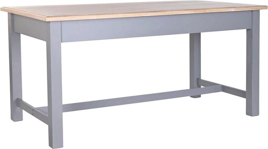 DKD Home Decor Eettafel Grijs Natuurlijk Hout Paulownia hout MDF 161.5 x 81.5 x 78 cm 161 5 x 81 5 x 78 cm