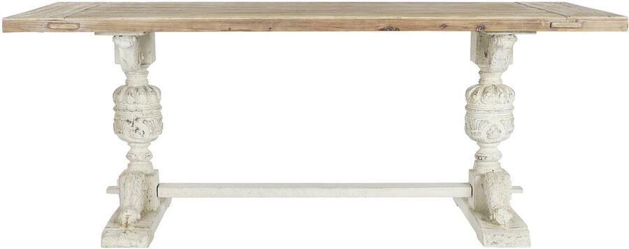 DKD Home Decor Eettafel Wit Natuurlijk Spar 200 x 90 x 78 cm