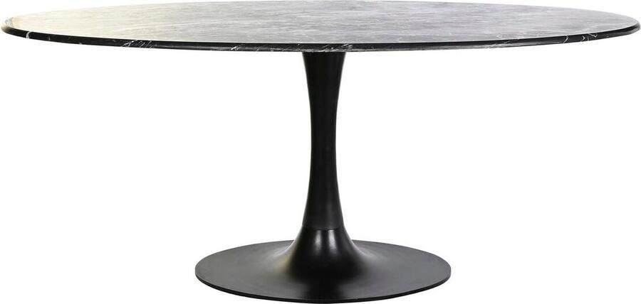 DKD Home Decor Eettafel Zwart Metaal Marmer 180 x 100 x 76 cm
