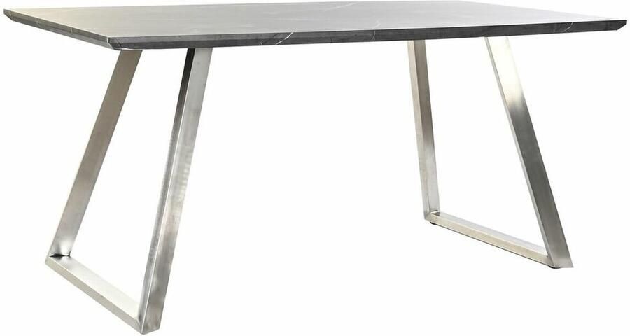 DKD Home Decor Eettafel Zwart Staal Hout MDF 160 x 90 x 76 cm