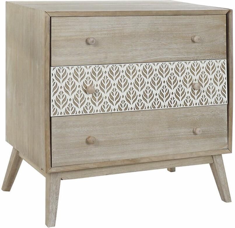 DKD Home Decor Ladenkast 80 x 42 x 80 cm Natuurlijk Wit Blad van een plant