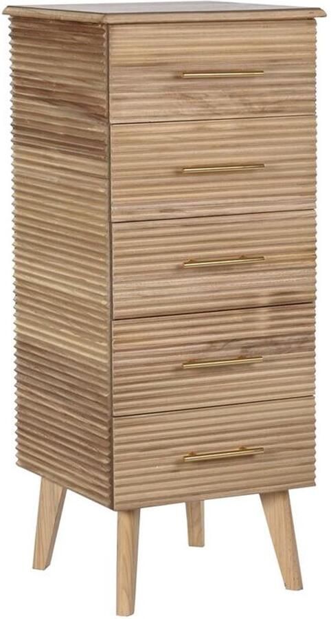 DKD Home Decor Ladenkast Gouden Lichtbruin Hout Paulownia hout MDF Scandi 45 x 40 x 100 cm 42 x 40 x 100 cm