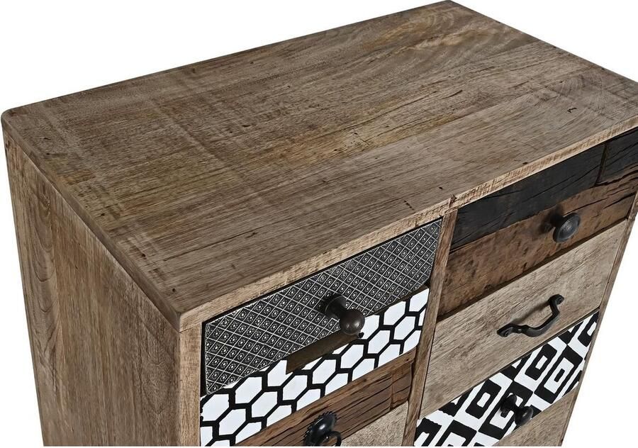 DKD Home Decor Ladenkast Metaal Koloniaal Mangohout 55 x 30 x 110 cm