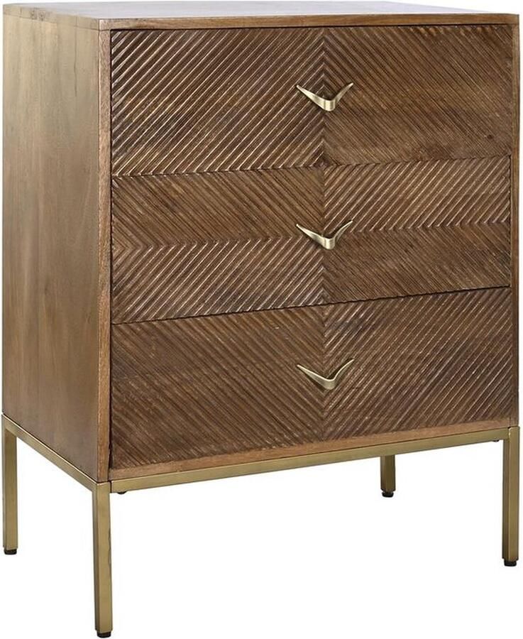 DKD Home Decor Ladenkast Metaal Mangohout (70 x 40 x 90 cm)