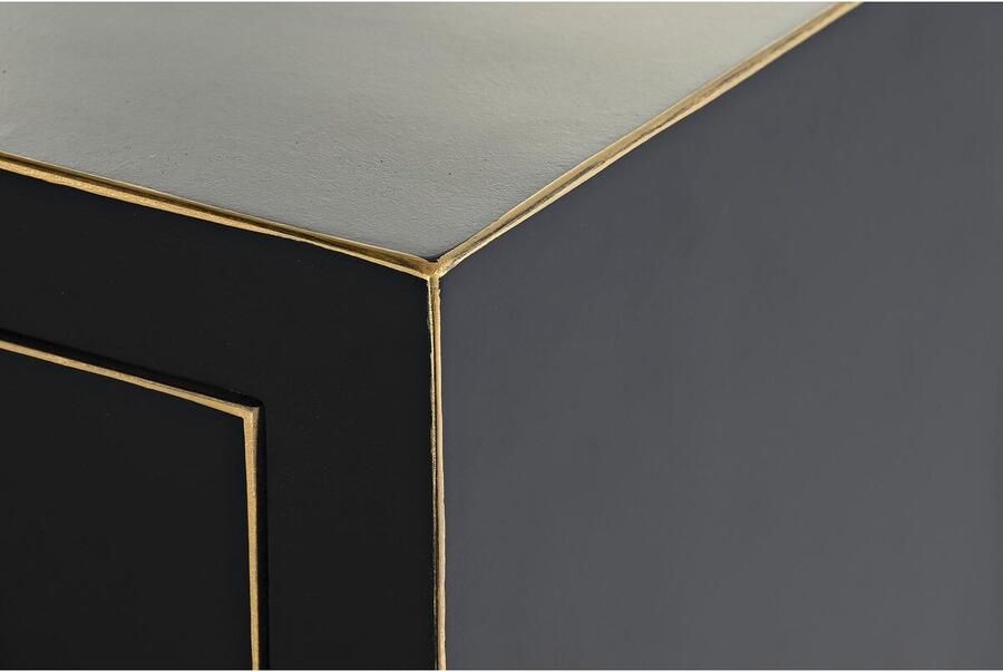 DKD Home Decor Ladenkast Spar Hout MDF Zwart Gouden Orientaals 63 x 28 x 101 cm