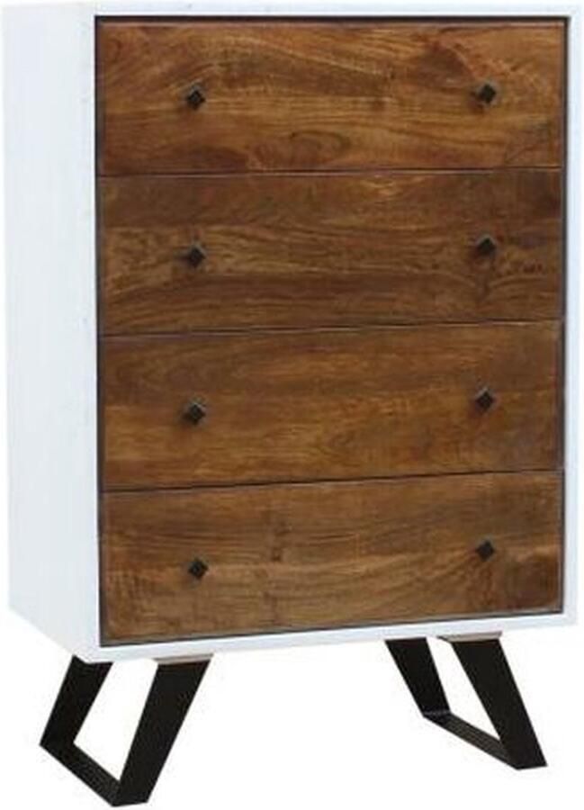 DKD Home Decor Ladenkast Wit 70 x 40 x 105 cm Metaal Mangohout