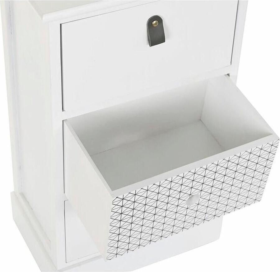 DKD Home Decor Ladenkast Wit Grijs Paulownia hout 36 x 25 x 62 cm