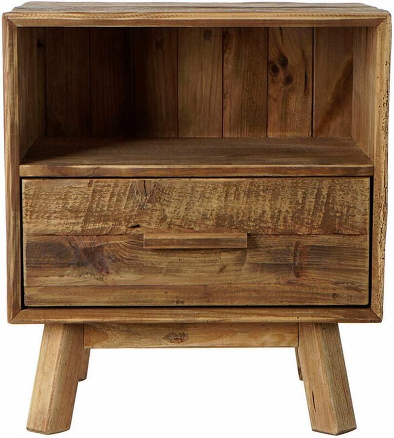 DKD Home Decor Nachtkastje Gerecycleerd Hout (55 x 45 x 62 cm)