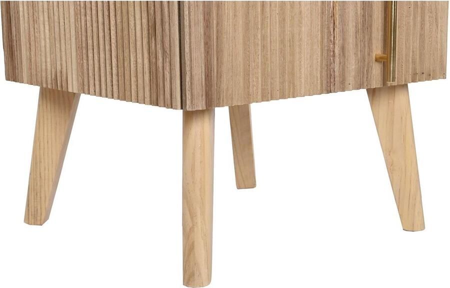 DKD Home Decor Nachtkastje Gouden Lichtbruin Hout MDF 43 x 40 x 70 cm