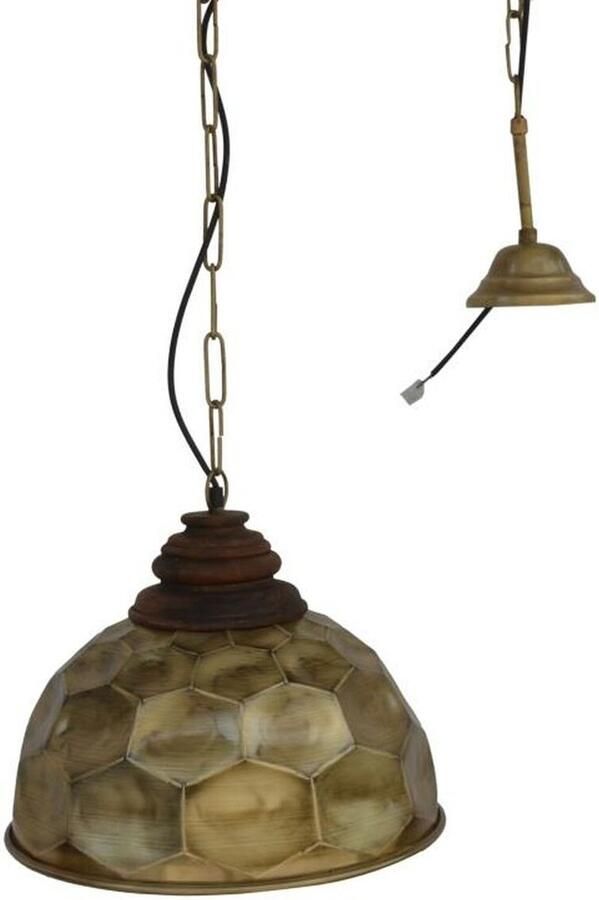 DKD Home Decor Plafondlamp Gouden Hout Metaal 50 W 39 x 39 x 34 cm