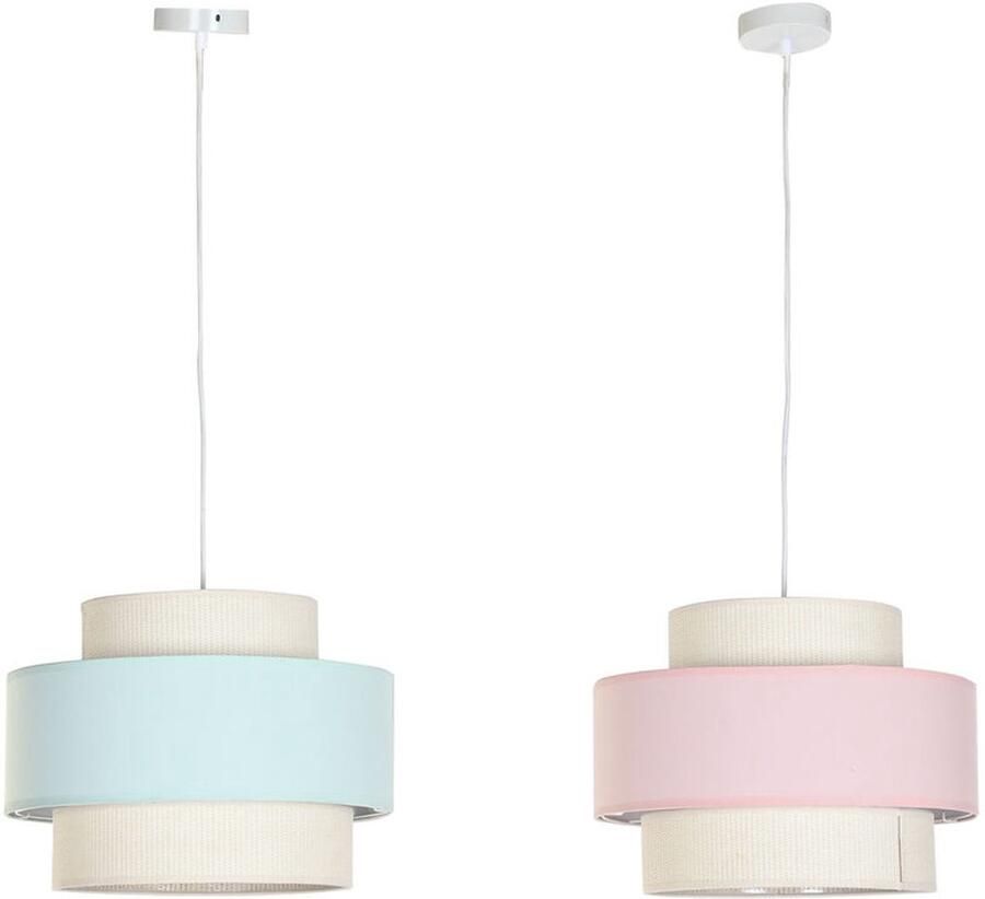 DKD Home Decor Plafondlamp Groen Licht Roze 50 W (40 x 40 x 30 cm) (2 Stuks)